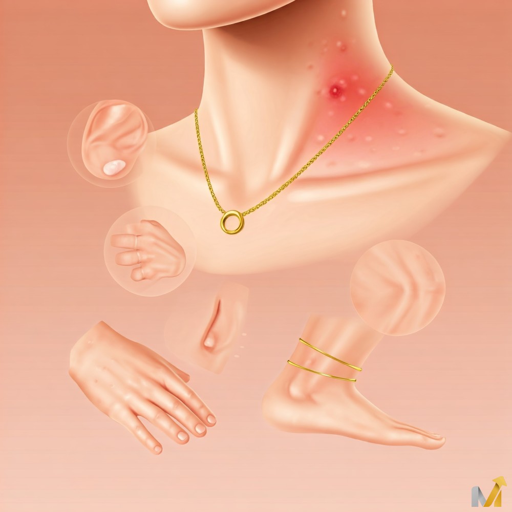 علائم حساسیت به طلا